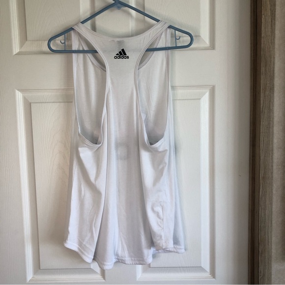 White Adidas Tank Top Size Large - Picture 3 of 6